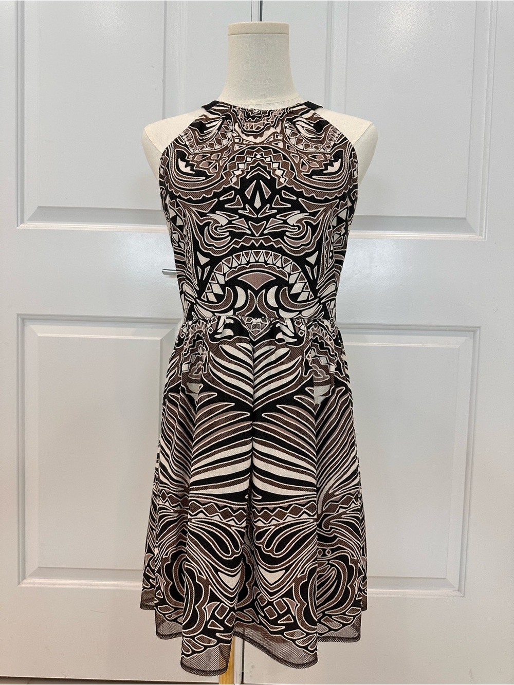 BCBGMaxAzria Halter ‘Cambria Night Out Mosaic Mesh’ Size 4 Dress